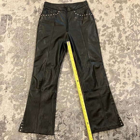 WILSONS 100% real leather high waist w studs pants - Picture 1 of 13